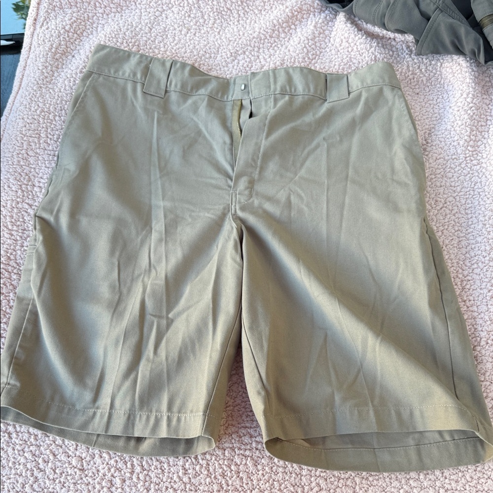 Dickies Men's Tan Flat Front Shorts